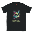 Black t-shirt with colorful graphic and 'Flow State Keith Urban' text on a white background