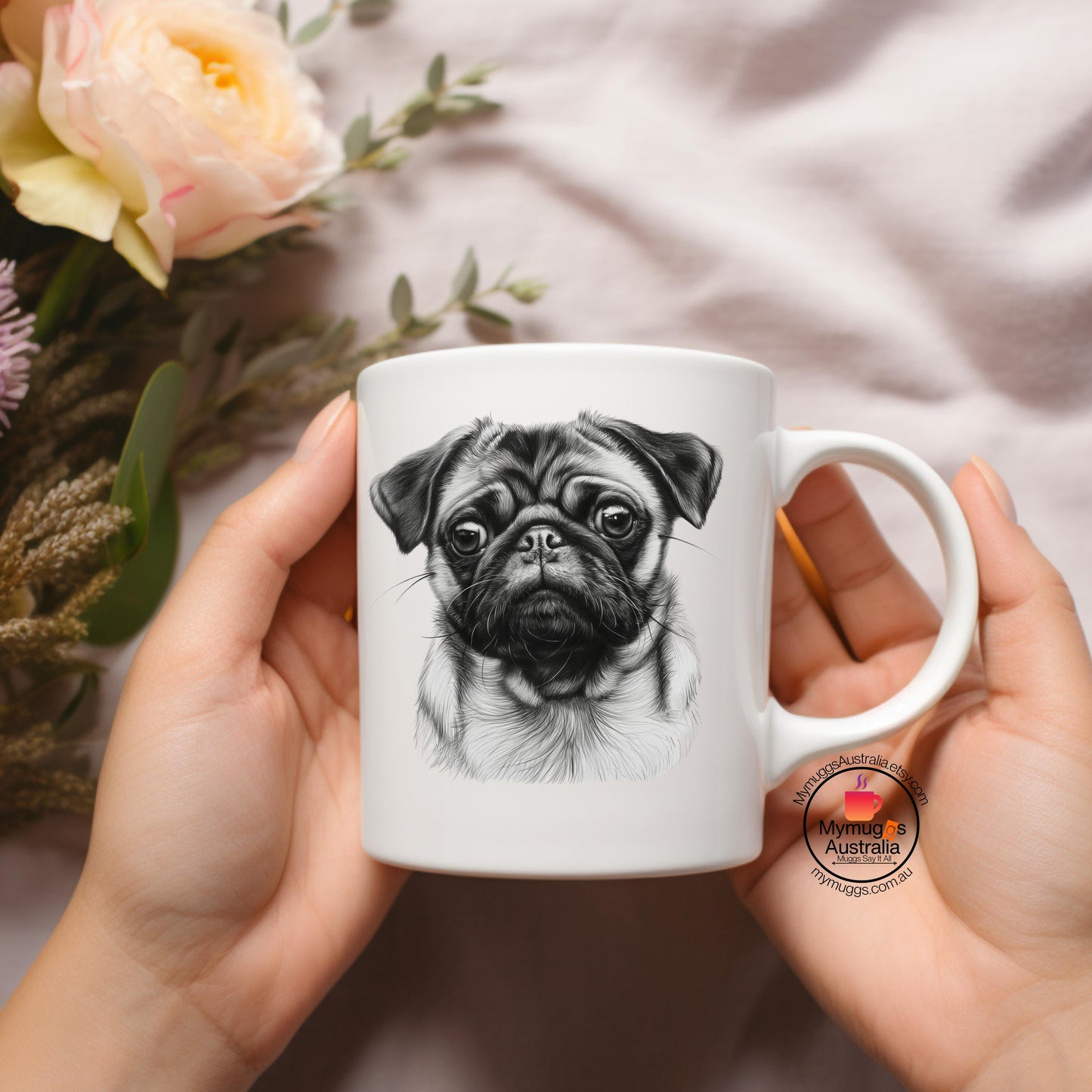 Pug Mug, Dog lovers Gift mugs for animal lovers Coffee mugs