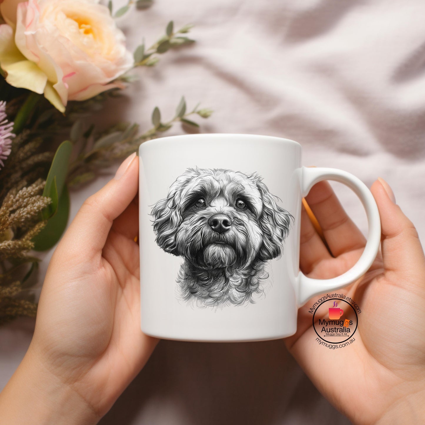 Cavapoo Mug, Dog lovers gift mug animal lovers coffee mug