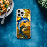 Flexi Case for iPhone - Stained Glass Dolphin Design