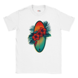 White Hibiscus Surf Tee