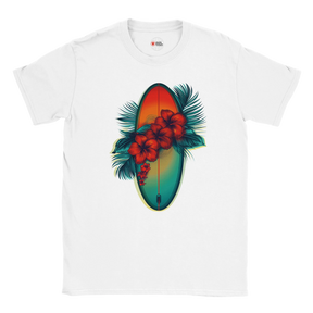 White Hibiscus Surf Tee