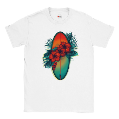 White Hibiscus Surf Tee