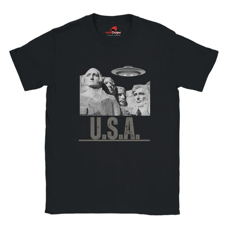 Black Mt. Rushmore T-shirt