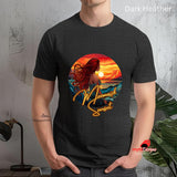Retro Mermaid Sunset T-Shirt - 60s Pop Art Surf Design