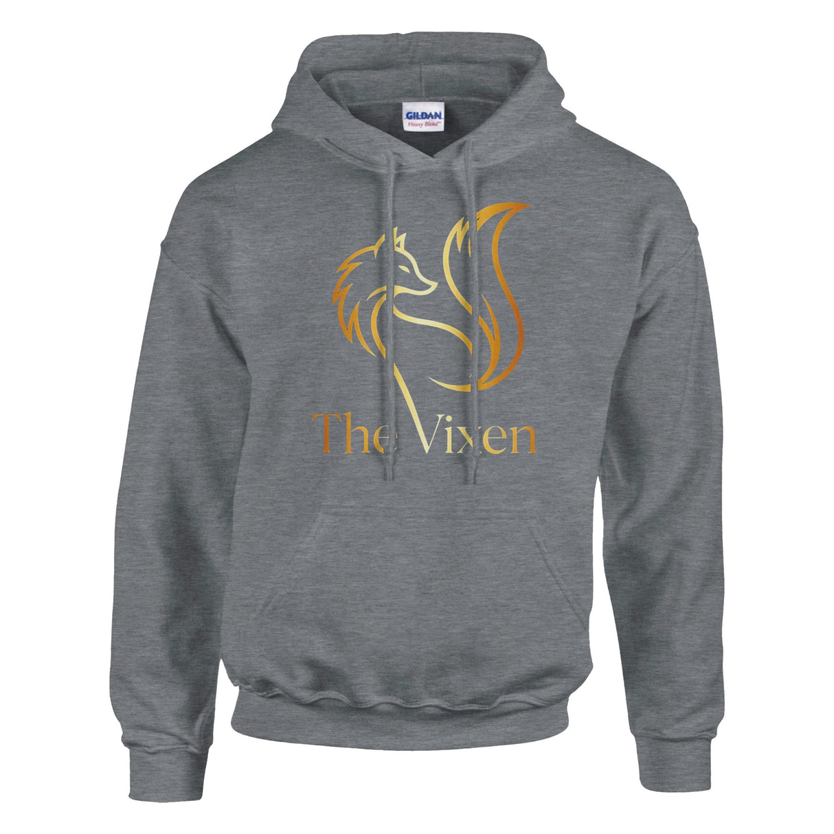 Sports Grey hoodie with text design on a white background