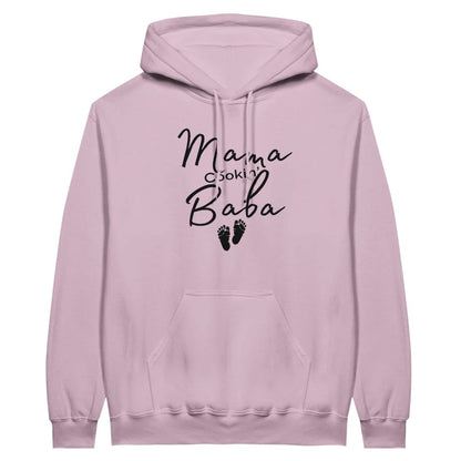 Pink Hoodie Mama Cookin' Baba, 2 little feet in black