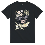 Midnight Spirit T-Shirt – Botanical Moth & Floral Graphic Tee