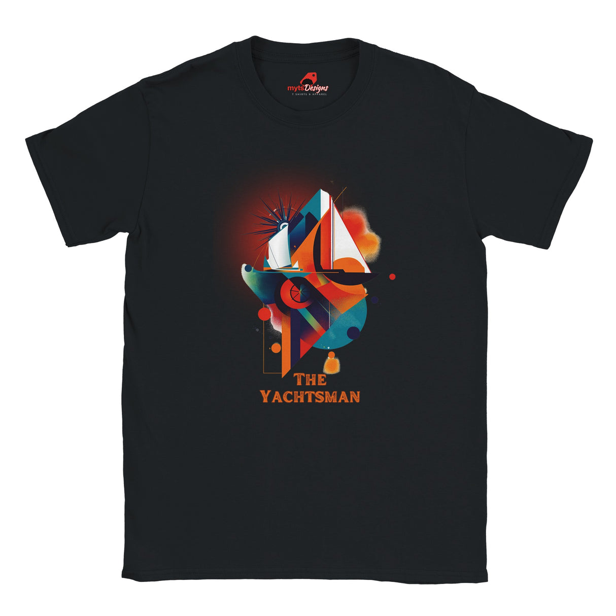 The Yachtsman Nautical T-Shirt | Geometric Ocean Design | Unisex Crewneck