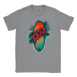 Sports grey Hibiscus Surf Tee