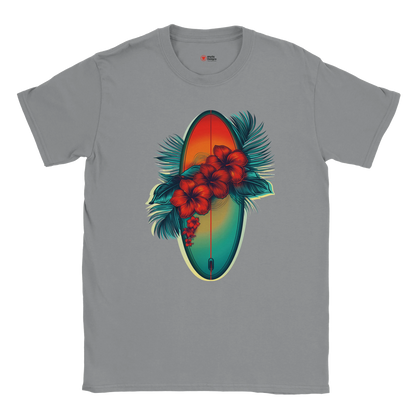 Sports grey Hibiscus Surf Tee