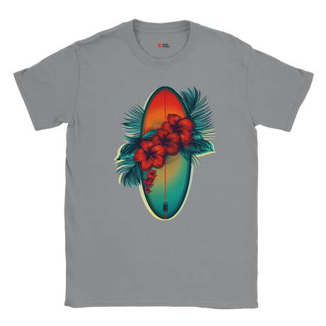 Sports grey Hibiscus Surf Tee