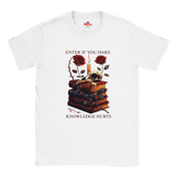 Enter If You Dare Gothic Book Skull Graphic T-Shirt