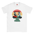 White t-shirt with a colorful golf cart graphic and 'Par Patrol' text on a white background