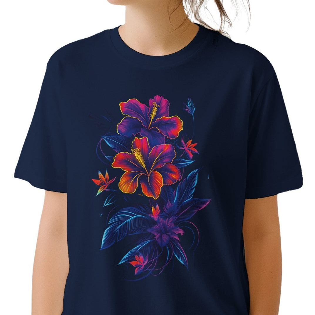 neon floral t-shirt