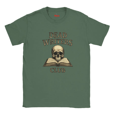 Military Green t-shirt with guitar graphic and 'Life is Full of Choices' text on a white background