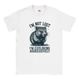 White t-shirt with a Wombat graphic and text on a white background