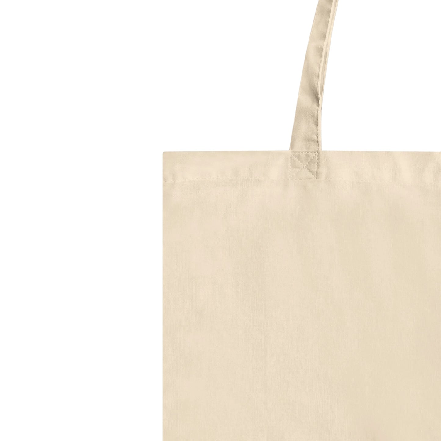 Beige tote bag on a white background