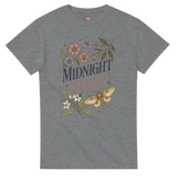 Midnight Spirit T-Shirt – Botanical Moth & Floral Graphic Tee