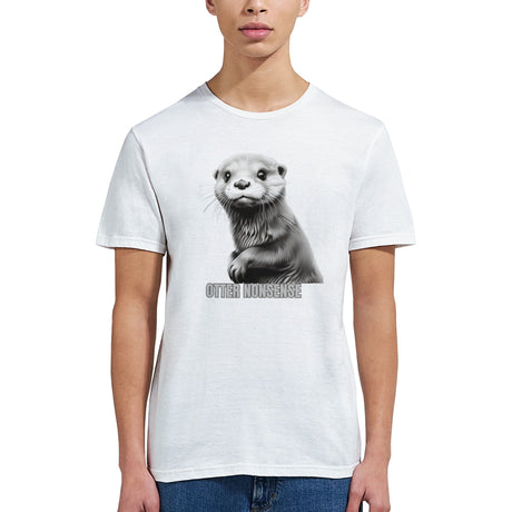 Person wearing funny otter t-shirt, animal lover gift idea