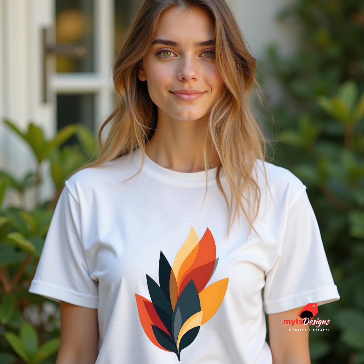 Abstract Autumn Leaf T-Shirt - Soft DTG Print Tee - Fall Fashion Gift