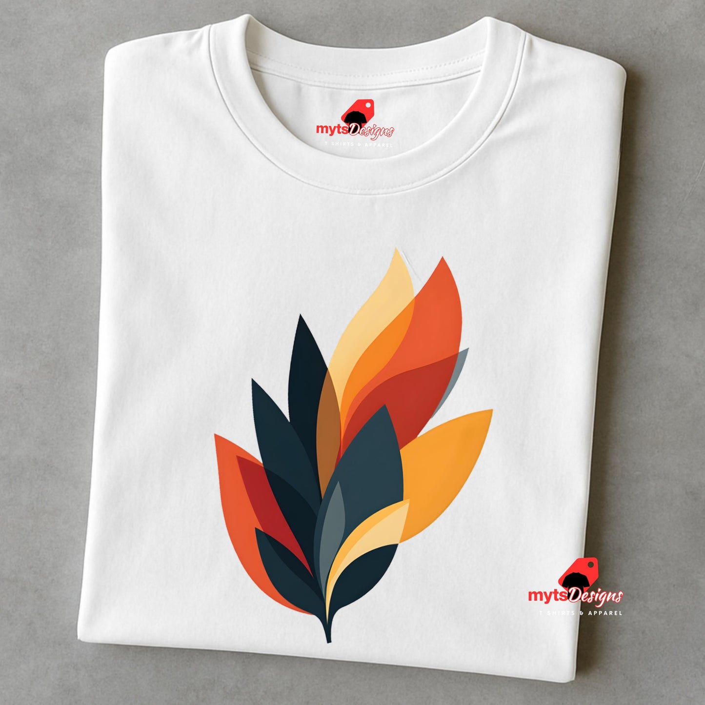 Abstract Autumn Leaf T-Shirt - Soft DTG Print Tee - Fall Fashion Gift