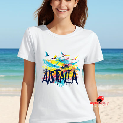 Australia Brushstroke Art T-Shirt – Modern Aussie Graphic Tee
