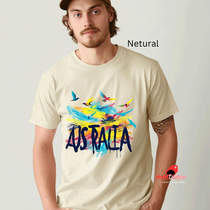 Australia Brushstroke Art T-Shirt – Modern Aussie Graphic Tee