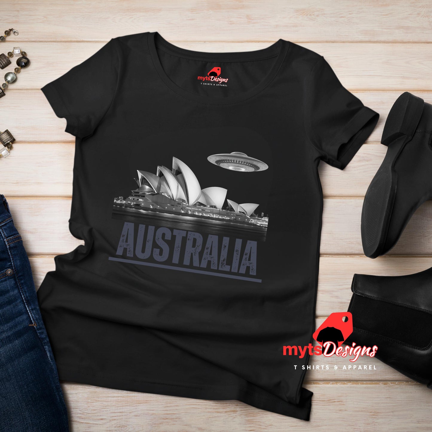 Iconic Sydney Opera House Space Ship T-Shirt | Fun and Unique Tee | Perfect Gift