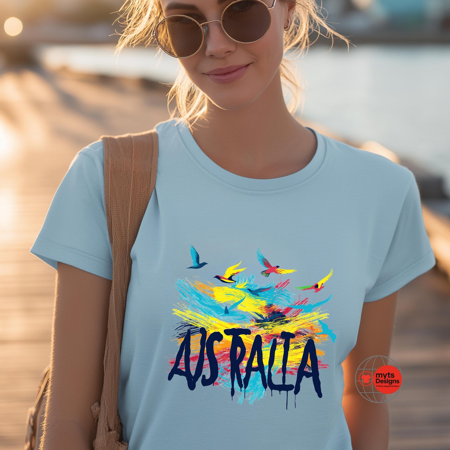 Australia Brushstroke Art T-Shirt – Modern Aussie Graphic Tee