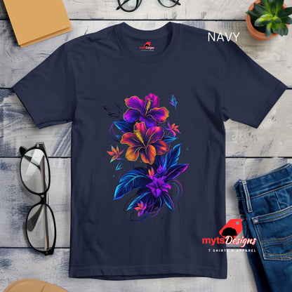 neon floral t-shirt