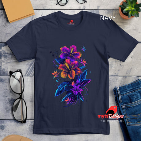 neon floral t-shirt
