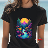 Blossom Valley Dream Graphic T-Shirt | Floral Print Tee | Mytsdesigns