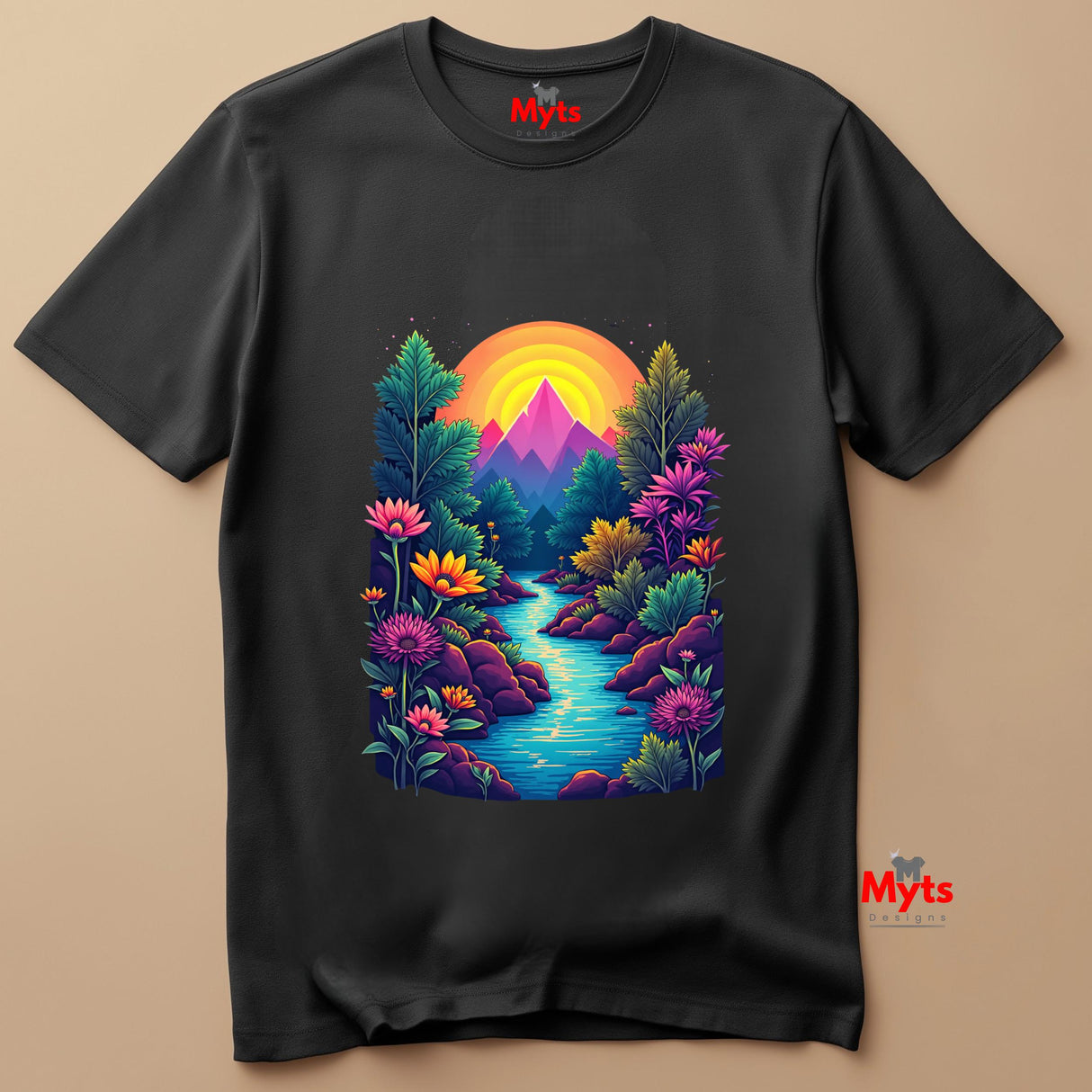 Blossom Valley Dream Graphic T-Shirt | Floral Print Tee | Mytsdesigns