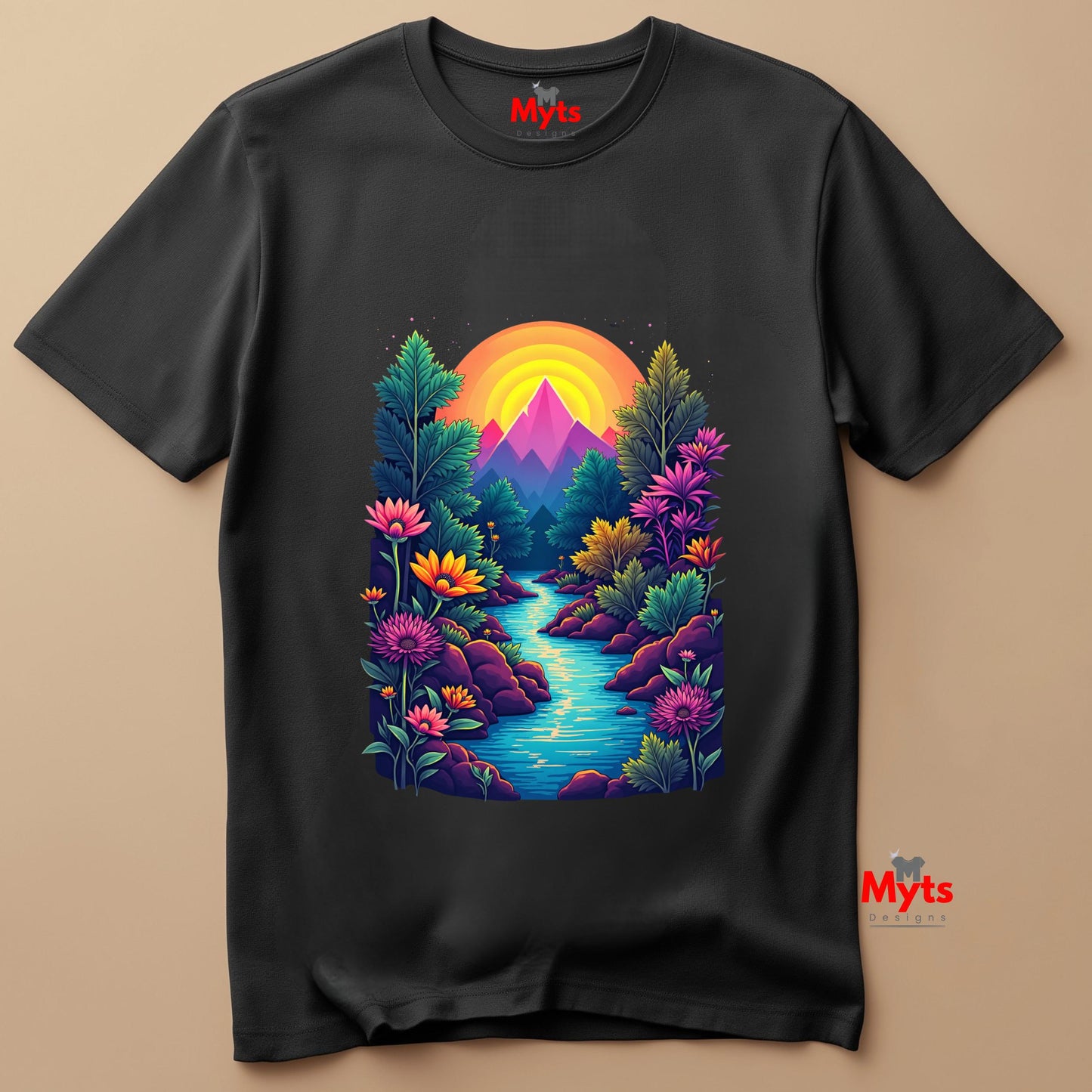 Blossom Valley Dream Graphic T-Shirt | Floral Print Tee | Mytsdesigns