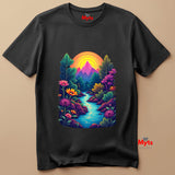 Blossom Valley Dream Graphic T-Shirt | Floral Print Tee | Mytsdesigns