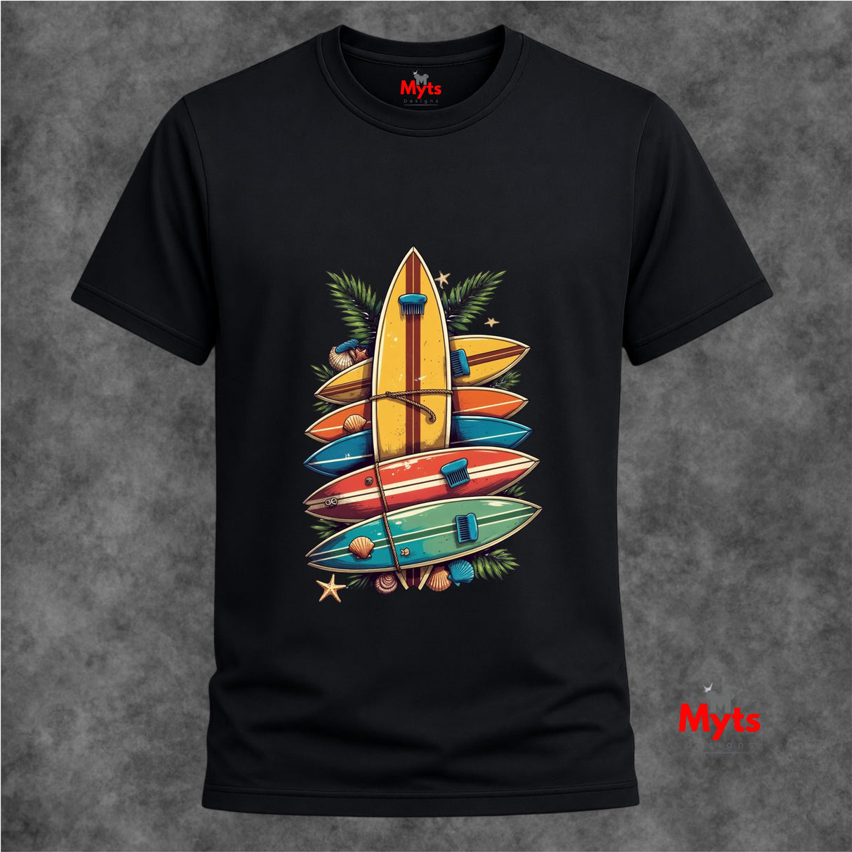 Board Tied Surfboard T-Shirt | Retro Surf Tee | MytsDesigns