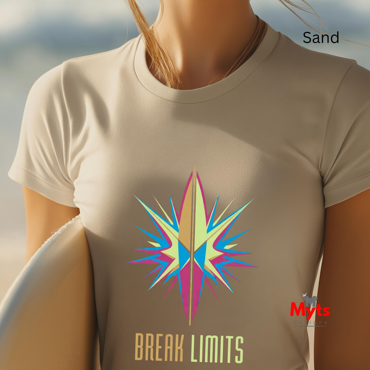 Break Limits Surfboard Graphic T-Shirt | Unisex Gildan 5000