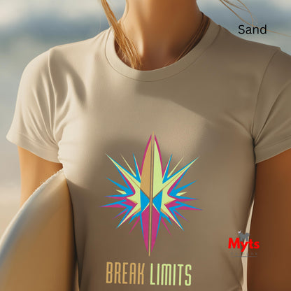 Break Limits Surfboard Graphic T-Shirt | Unisex Gildan 5000