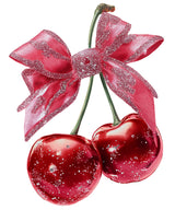 Sweet Cherry Ribbon Graphic Tee – Women's Relaxed Fit Crewneck | Mytsdesigns