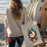 Nautilus Shell Coastal Tote Bag