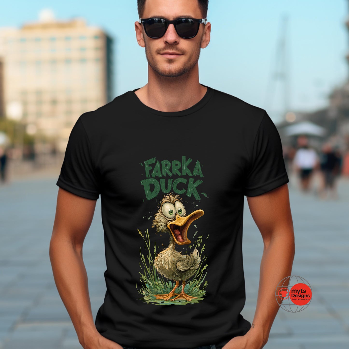 Farrka Duck Funny Cartoon T-Shirt – Aussie Slang Tee for Humor Lovers