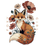 Foxy Girl Floral Fox T-Shirt | Cottagecore Wildflower Tee