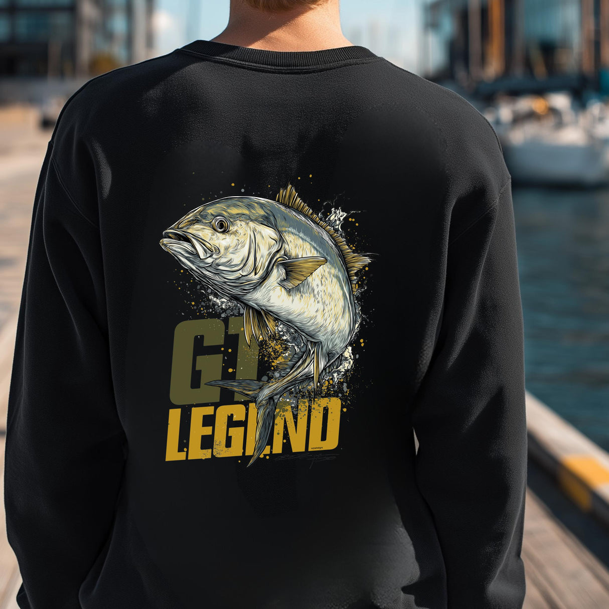 Giant Trevally Fishing Sweatshirt – GT Legend Saltwater Angler Design