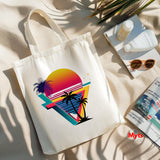 Geo Sunset Tote Bag – Reusable Cotton Tote Bag | Mytsdesigns