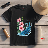 Hibiscus Wave Graphic T-Shirt | Unisex Cotton Tee | Mytsdesigns