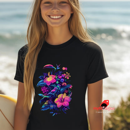 hibiscus flower t-shirt