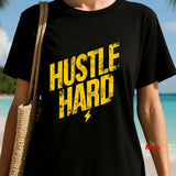 Hustle Hard T-Shirt | Gym Motivation Tee | Bold Fitness Training Shirt – Mytsdesigns