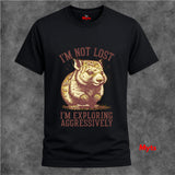 I'm Not Lost I'm Exploring Aggressively Funny Graphic T-Shirt | Unisex | Gildan® 64000