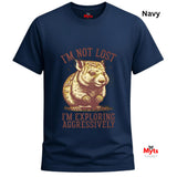 I'm Not Lost I'm Exploring Aggressively Funny Graphic T-Shirt | Unisex | Gildan® 64000